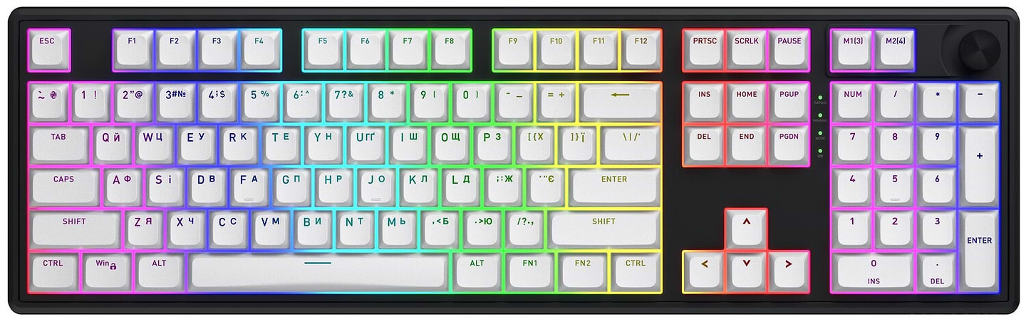 Клавіатура бездротова ігрова Hator Skyfall 100 wireless Black/White (HTK3100UA)