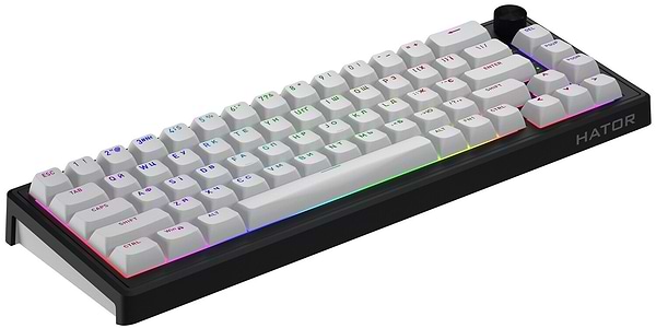 Фото - Клавиатура беспроводная игровая Hator Skyfall 65 wireless Black/White (HTK3160UA)