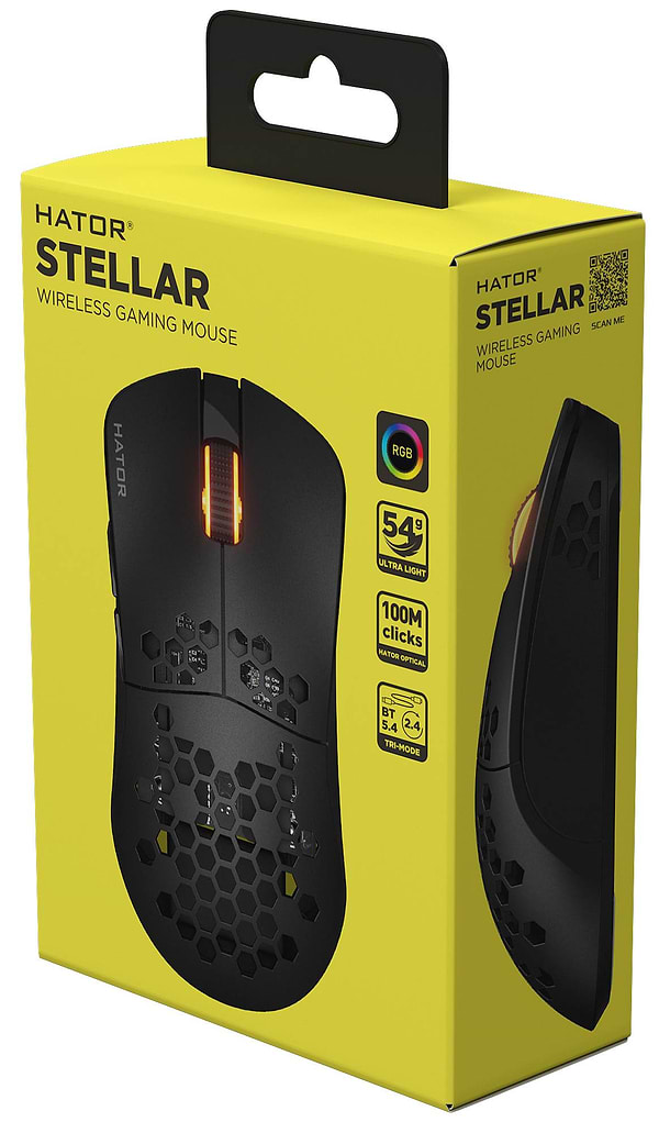 Фото - Миша бездротова ігрова Hator Stellar Wireless Black (HTM650)
