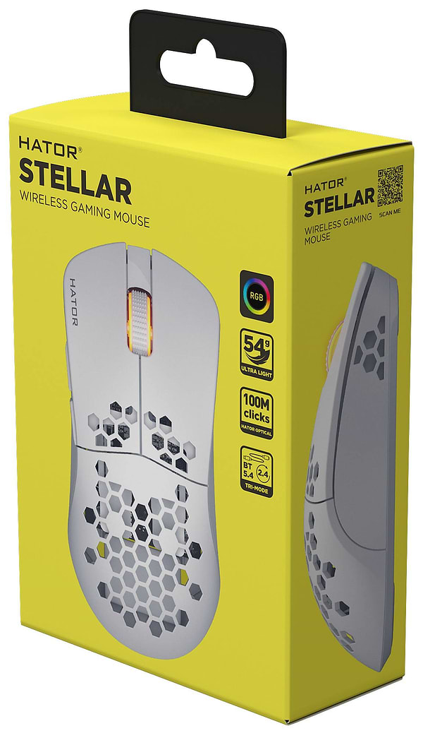 Фото - Миша бездротова ігрова Hator Stellar Wireless White (HTM651)
