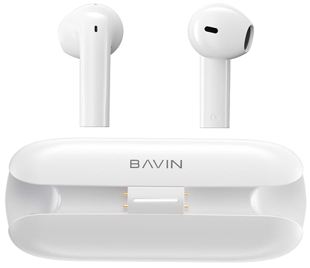 Навушники вкладиші бездротові TWS Bavin Hi-Res White (HB-BA-79-WH) - Фото 1