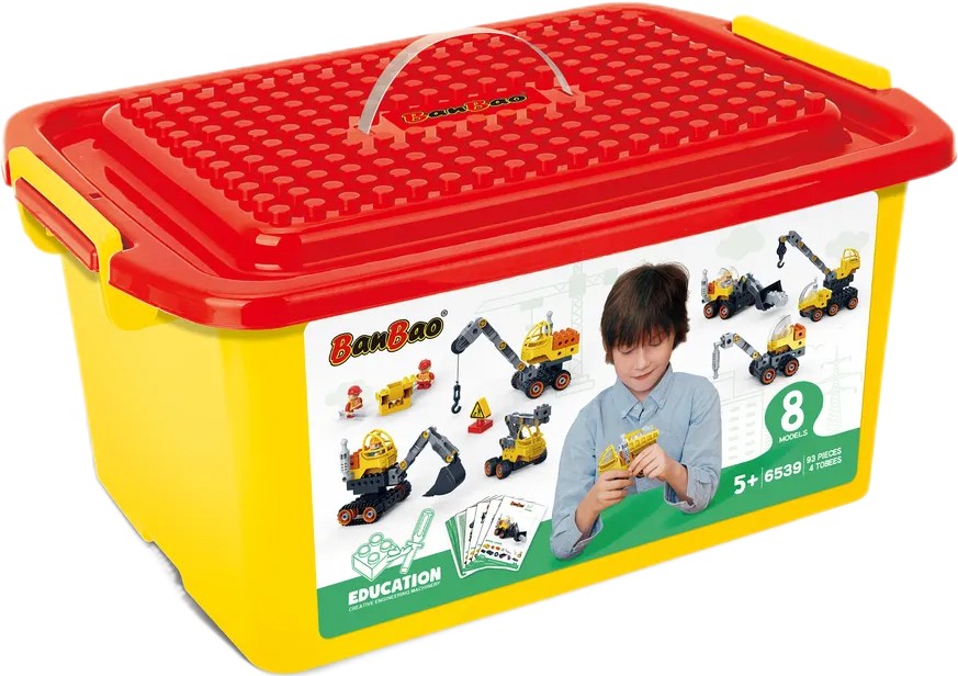 Пластиковий конструктор Banbao "Наука" Набір будівельної техніки 8в1 (93 елм.)  (6539)