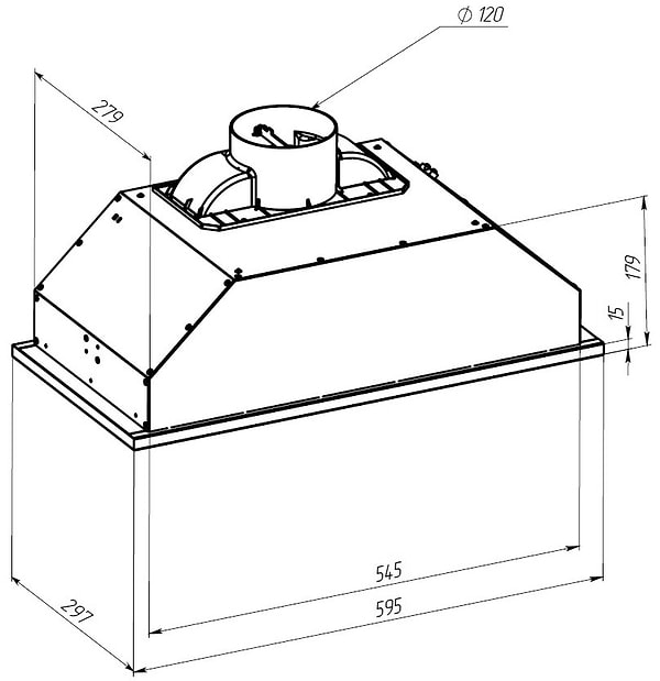Фото - Вытяжка встраиваемая Pyramida HBE 60 SL BL
