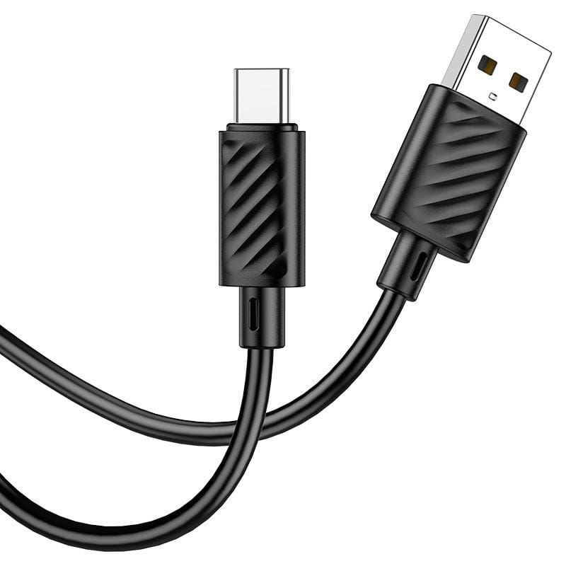 Кабель синхронізації даних HOCO X88 Gratified USB-Type-C 3A Black (HC-X88-TC-BK)