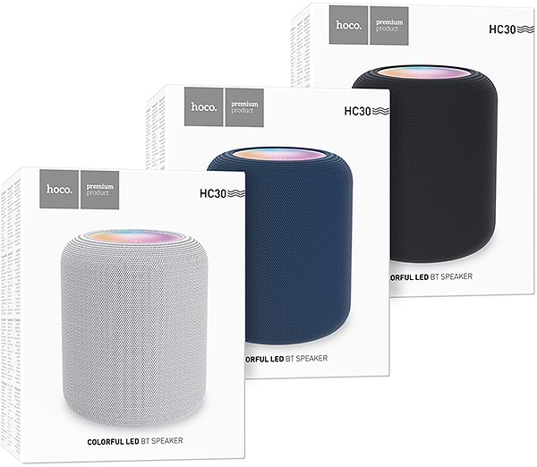 Фото - Портативна акустика HOCO HC30 Oceano BT speaker Gray (6942007646345)