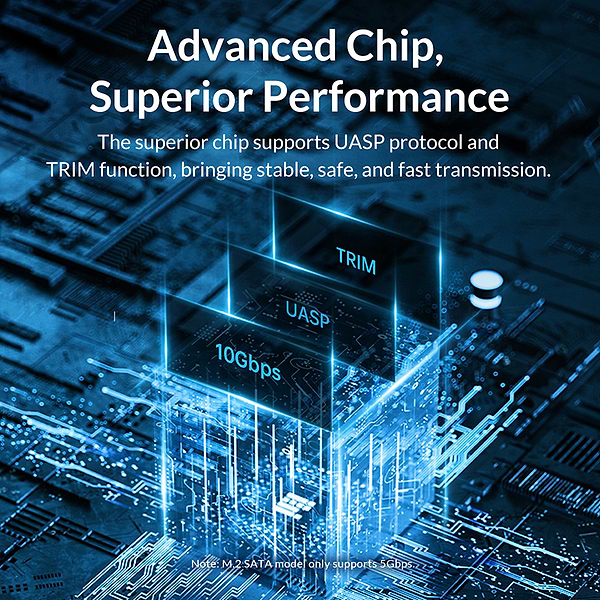 Фото - Внешний карман Orico SSD USB3.2 Gen2 USB-C M.2 NVMe/NGFF(SATA) (HC380503)