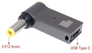 Фото - Переходник XOKO Type-C-DC 5.5-2.5 100W (XK-DC-C-5.5-2.5)