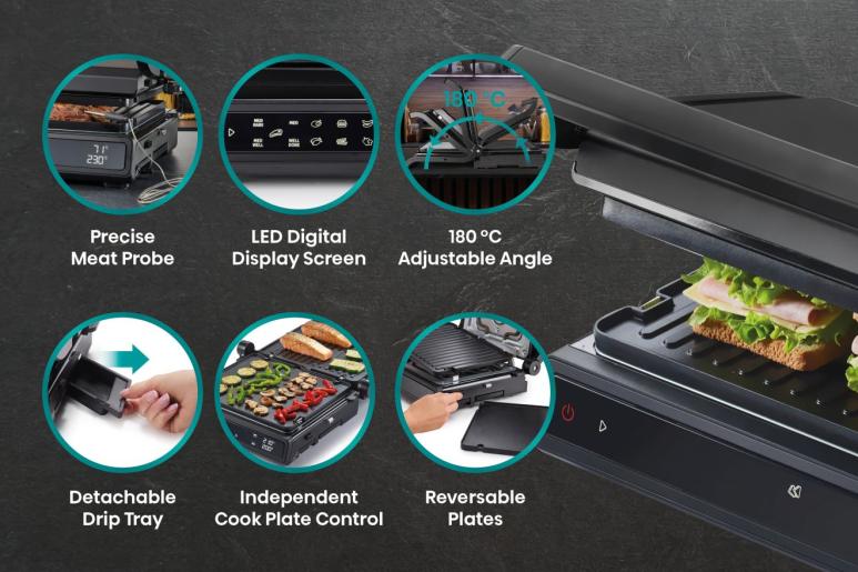 Фото - Гриль-барбекю електричний Hisense HCG1600DBT