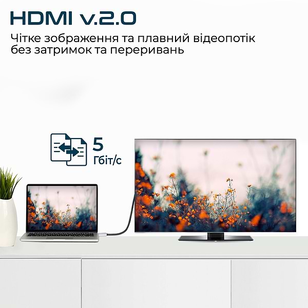 Фото - Кабель Promate HDMI-USB Type-C hdlink-60h.grey