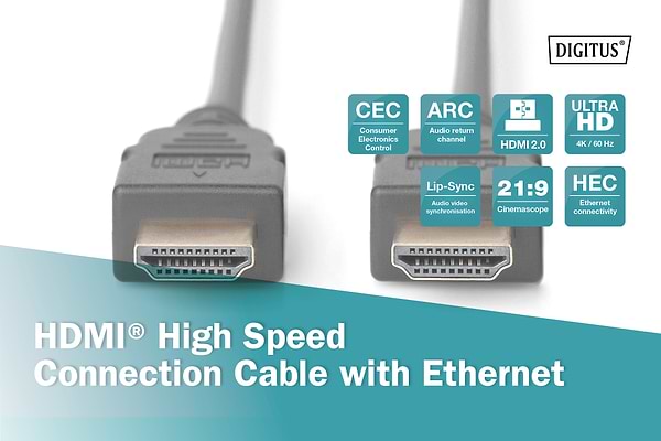 Фото - Кабель HDMI Assmann 1m (DB-330113-020-S)