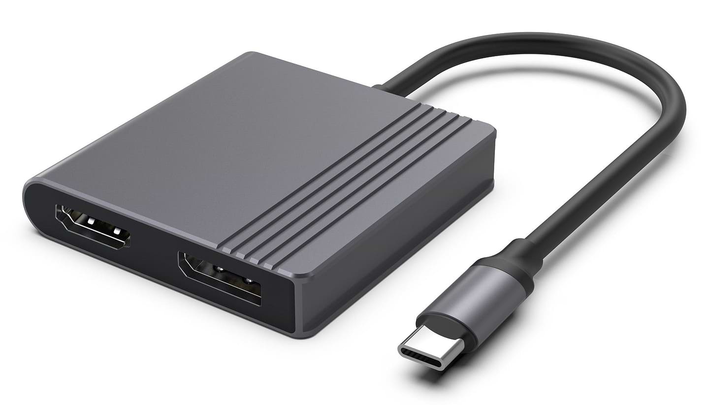 Хаб USB Cablexpert USB-C 3в1 Silver (A-CM-HDMIFDPF-01)