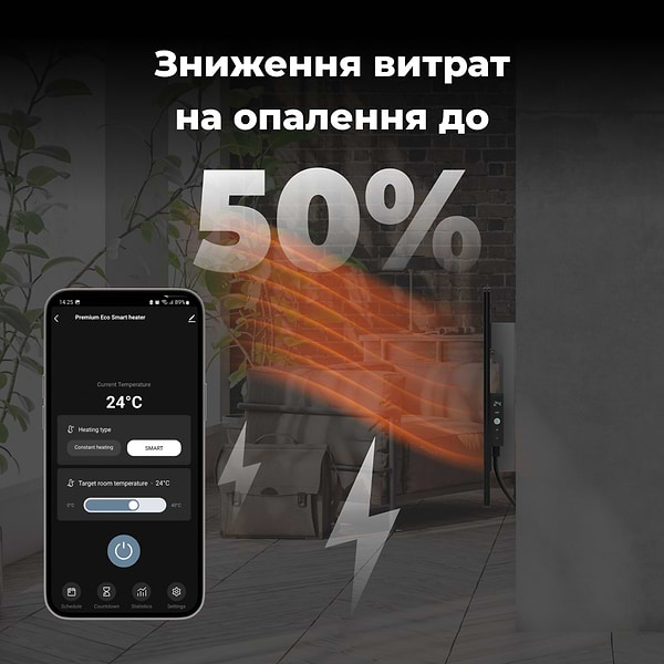 Фото - Конвектор AENO Premium Eco Smart GH4S LED Black (AGH0004S)