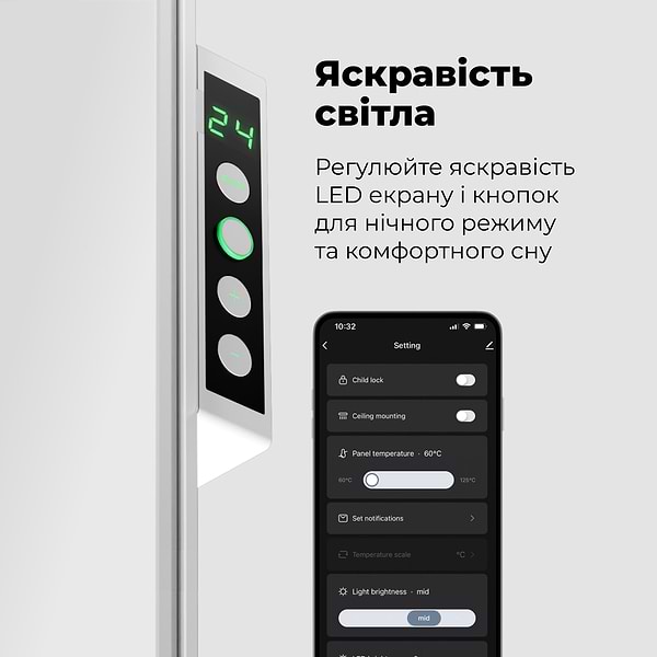 Фото - Конвектор AENO Premium Eco Smart GH3S LED White (AGH0003S)