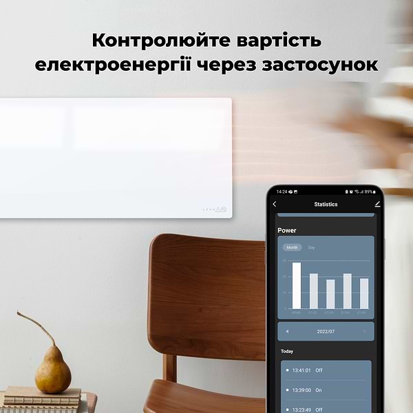 Фото - Конвектор AENO Premium Eco Smart GH3S LED White (AGH0003S)