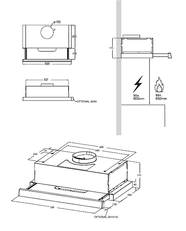 Фото - Вытяжка встраиваемая Heinner HTCH-MD400BK