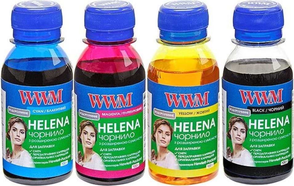 Чернила WWM HP Universal Helena HP № 21,27,54,56,121,122,129,130,131,132,140,901 B/C/M/Y (HELENA.SET-2)