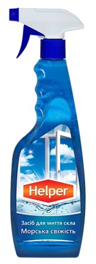 Фото - Чистящее средство для стекла Helper Морская свежесть 500 мл Фото - Чистящее средство для стекла Helper Морская свежесть 500 мл