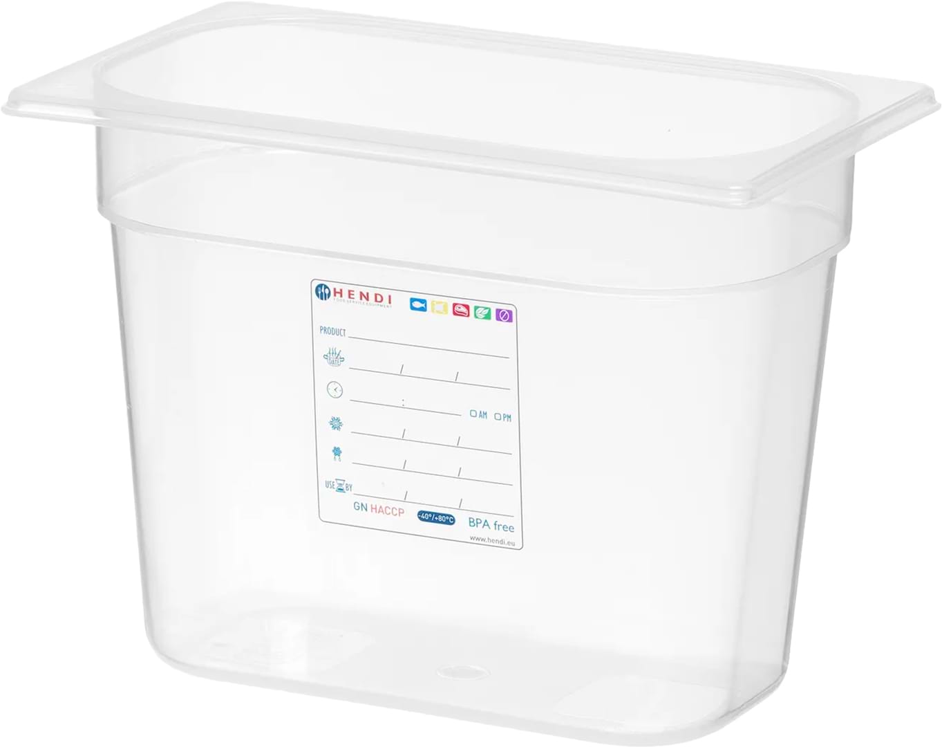 Емкость для хранения Hendi HACCP GN 1/4 (H)65 мм (880388PG) - Фото 1