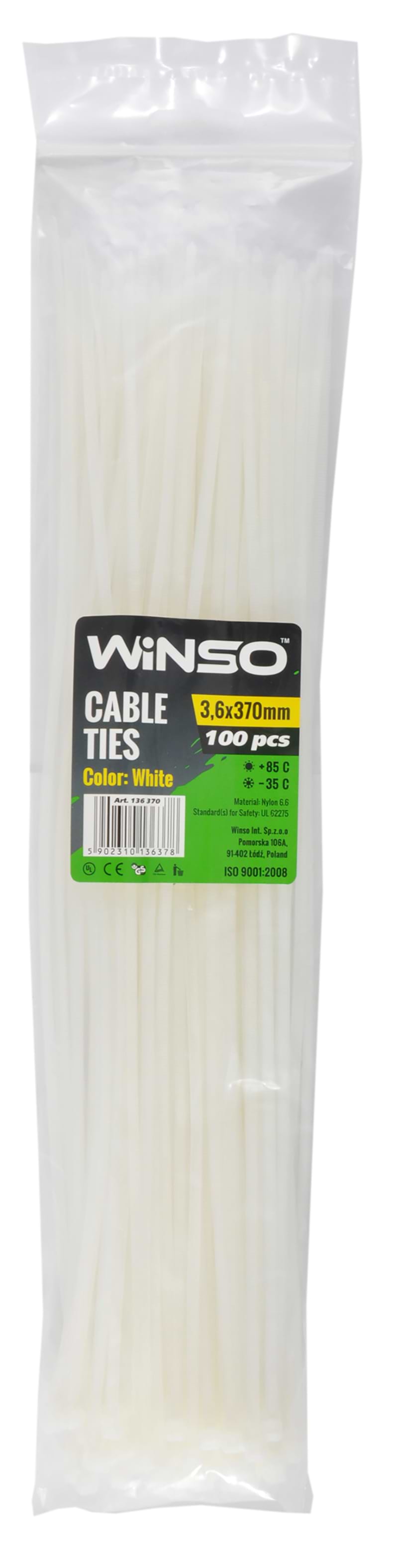 Набор хомутов Winso 3,6x370 (136370)