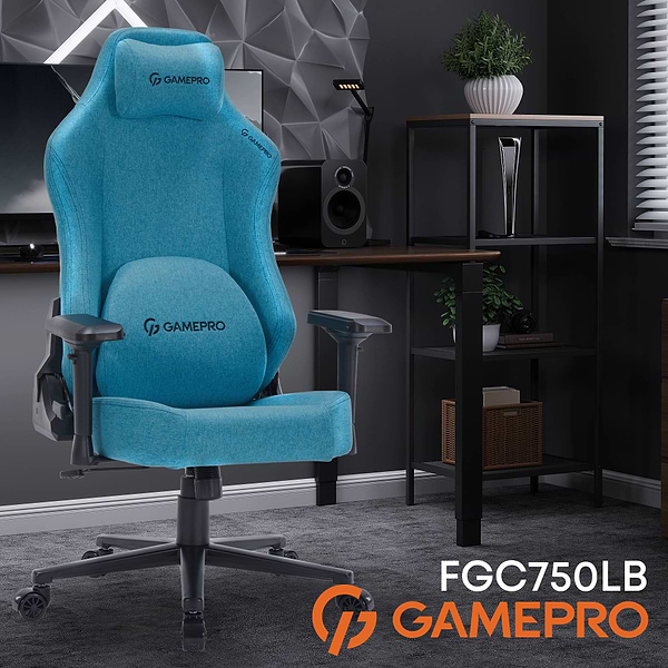 Фото - Крісло для геймерів GamePro FGC750LB Size L Fabric Light Blue