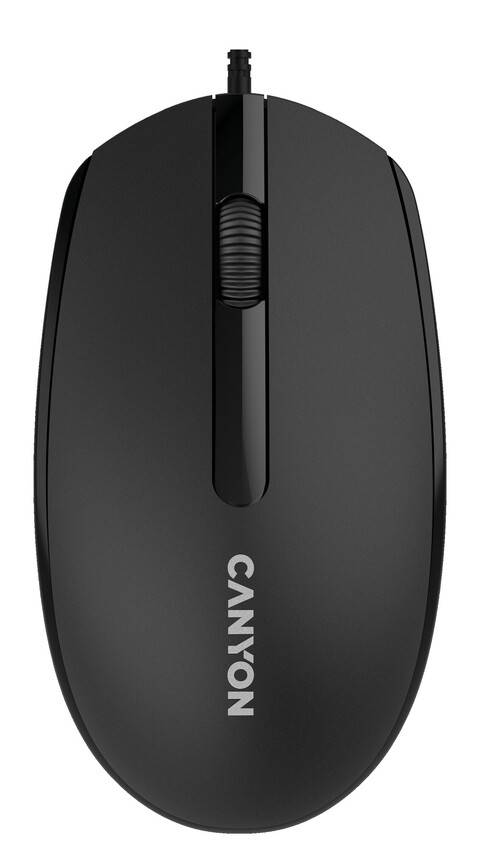 Мышь проводная Canyon CNE-CMS10B Black USB - Фото 1