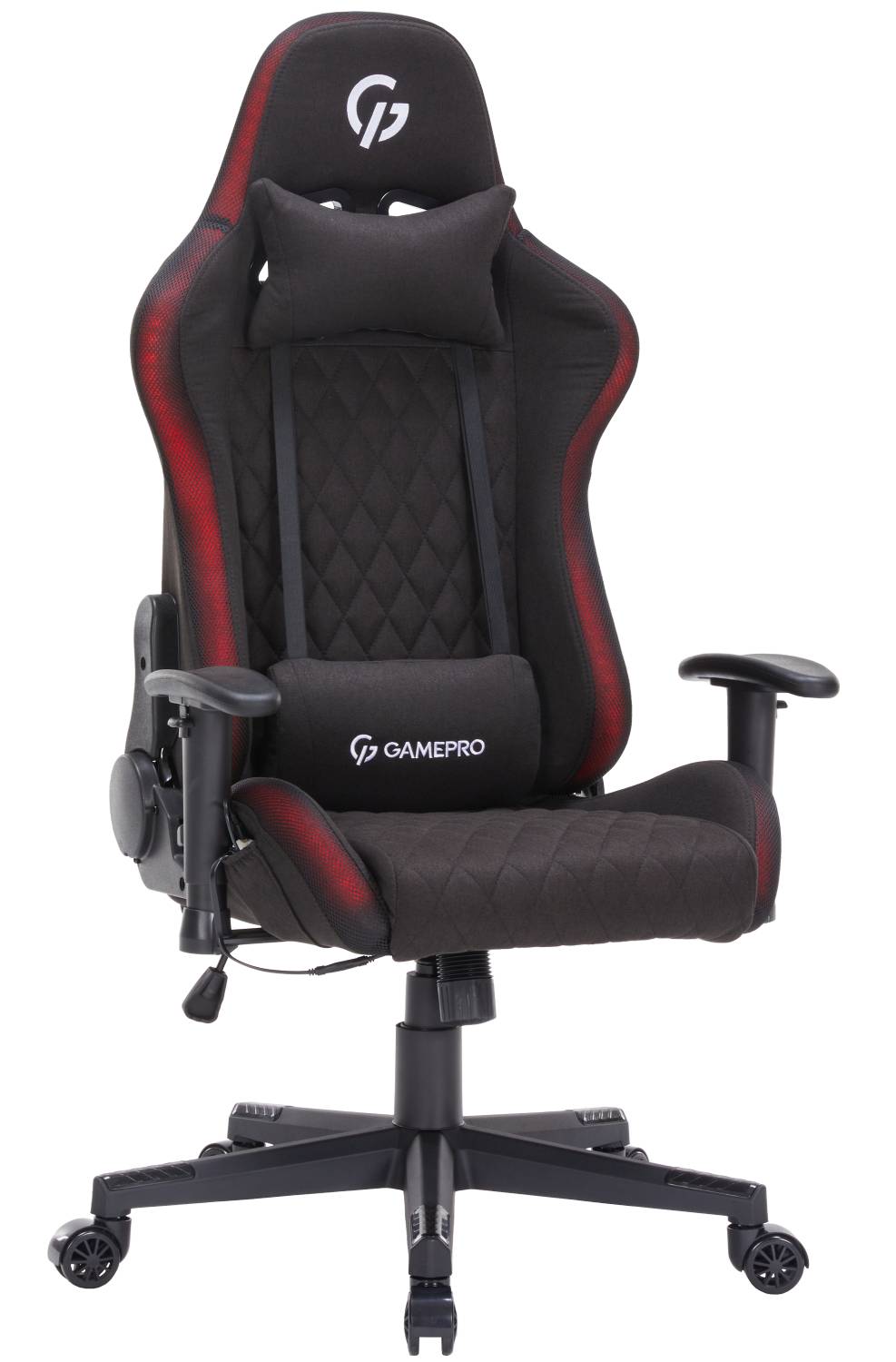 Фото - Крісло для геймерів GamePro RGB Size L Fabric Black (GC700FB)