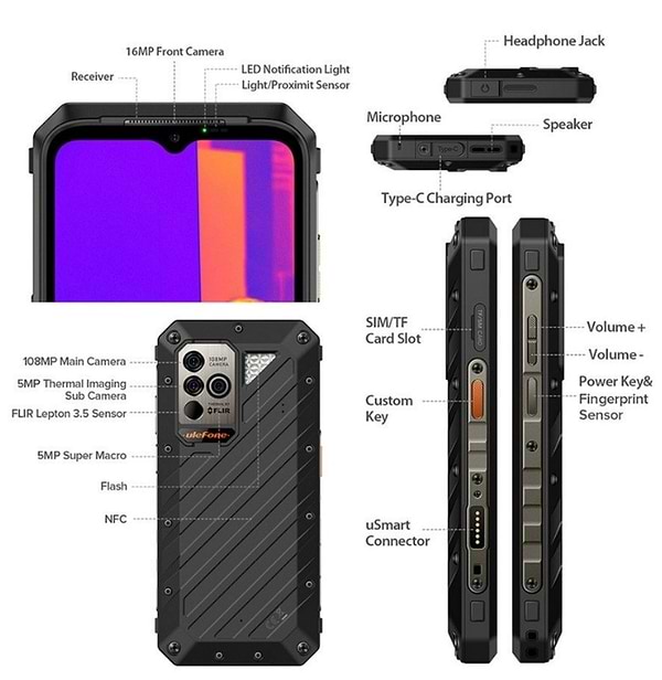 Фото - Смартфон Ulefone Power Armor 19T 12/256Gb Black