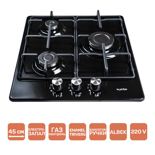 Фото - Варочная панель газовая Ventolux HG430-B3 S (BK)