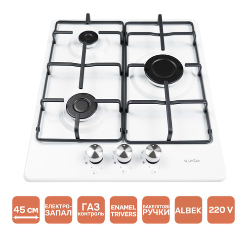 Фото - Варильна поверхня газова Ventolux HG430-B3 S (WH)