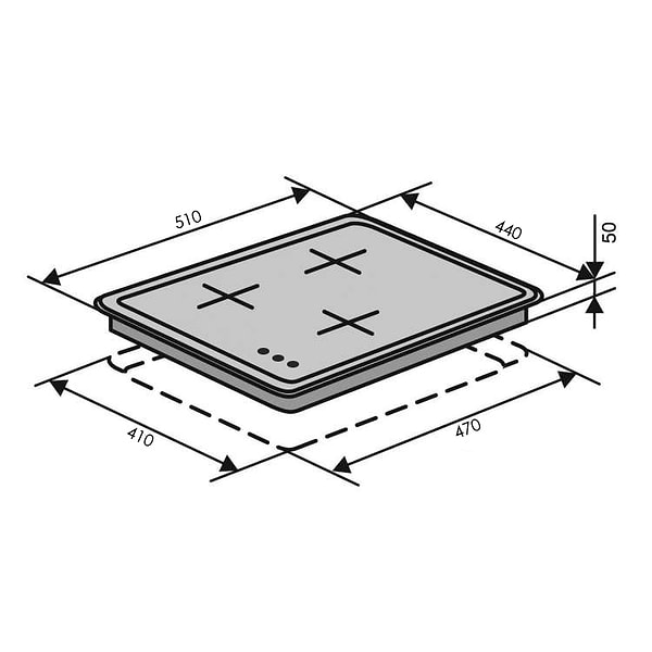Фото - Варильна поверхня газова Ventolux HG430-G3G CS (WH)