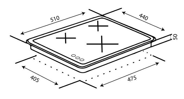 Фото - Уценка - Варочная панель газовая Ventolux HG430-L3 CS (BK)