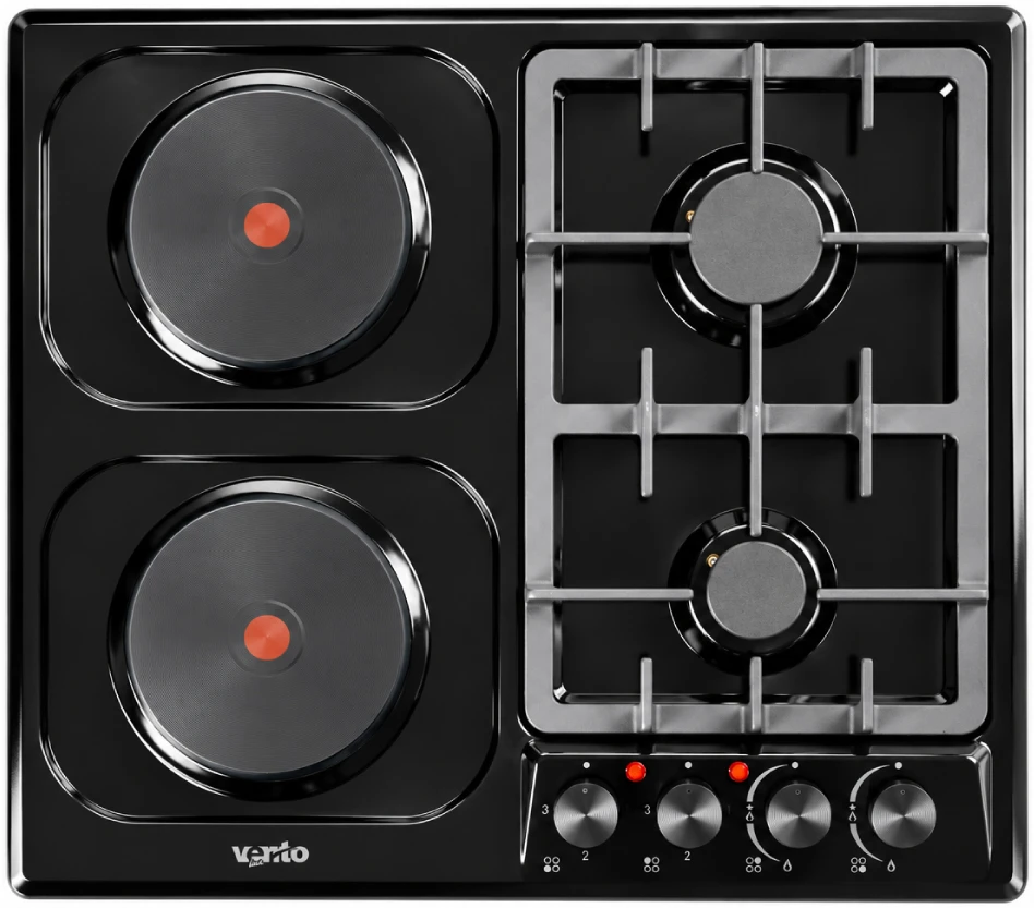 Варильна поверхня  комбінована Ventolux HG622 D11 CS (BK)