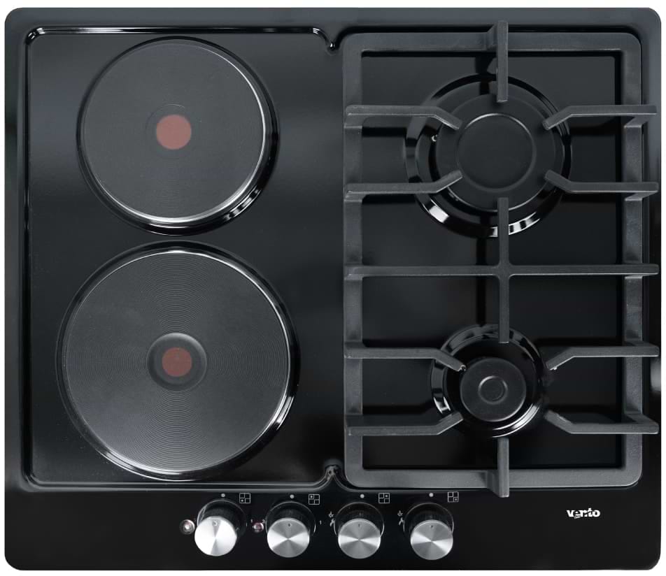 Варильна поверхня  комбінована Ventolux HG622 B3 S (BK) - Фото 1