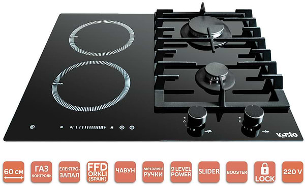 Фото - Варочная панель газовая Ventolux HG622 B9G CS I (BK)