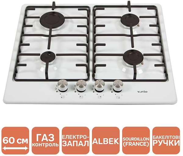 Фото - Варильна поверхня газова Ventolux HG640-MA3 S (WH)