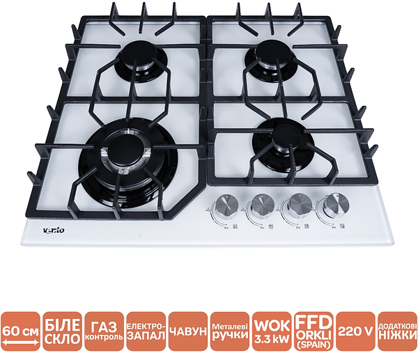 Фото - Варильна поверхня газова Ventolux HG L7G CEST (WH)