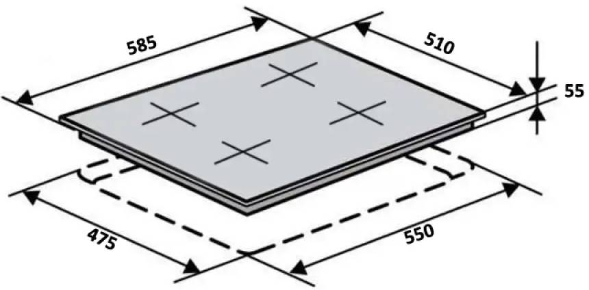 Фото - Варочная панель газовая Ventolux HG L8G CEST (MBG)