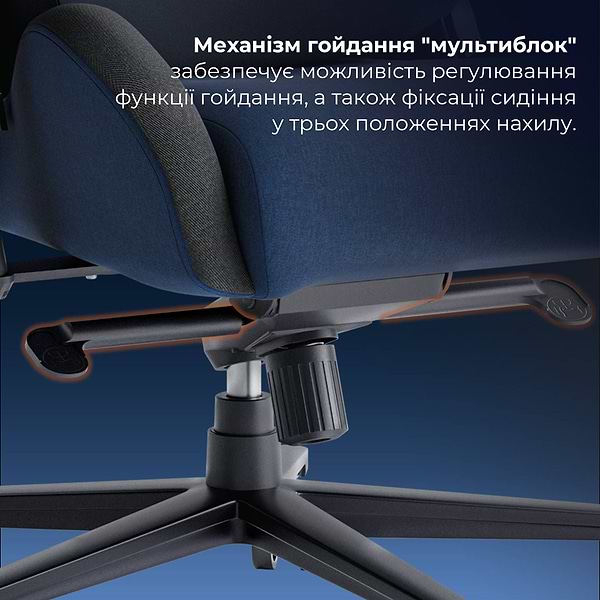 Фото - Крісло для геймерів GamePro Size XL Fabric Dark Blue (GC900DB)