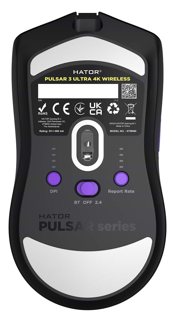 Фото - Мышь беспроводная игровая Hator Pulsar 3 Ultra 4K Wireless Black (HTM680)