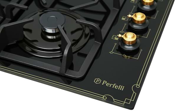 Фото - Варочная панель газовая Perfelli HGG 61724 BL ANTIQUE
