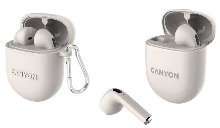 Фото - Наушники вкладыши беспроводные TWS Canyon TWS-6 (CNS-TWS6BE) Beige