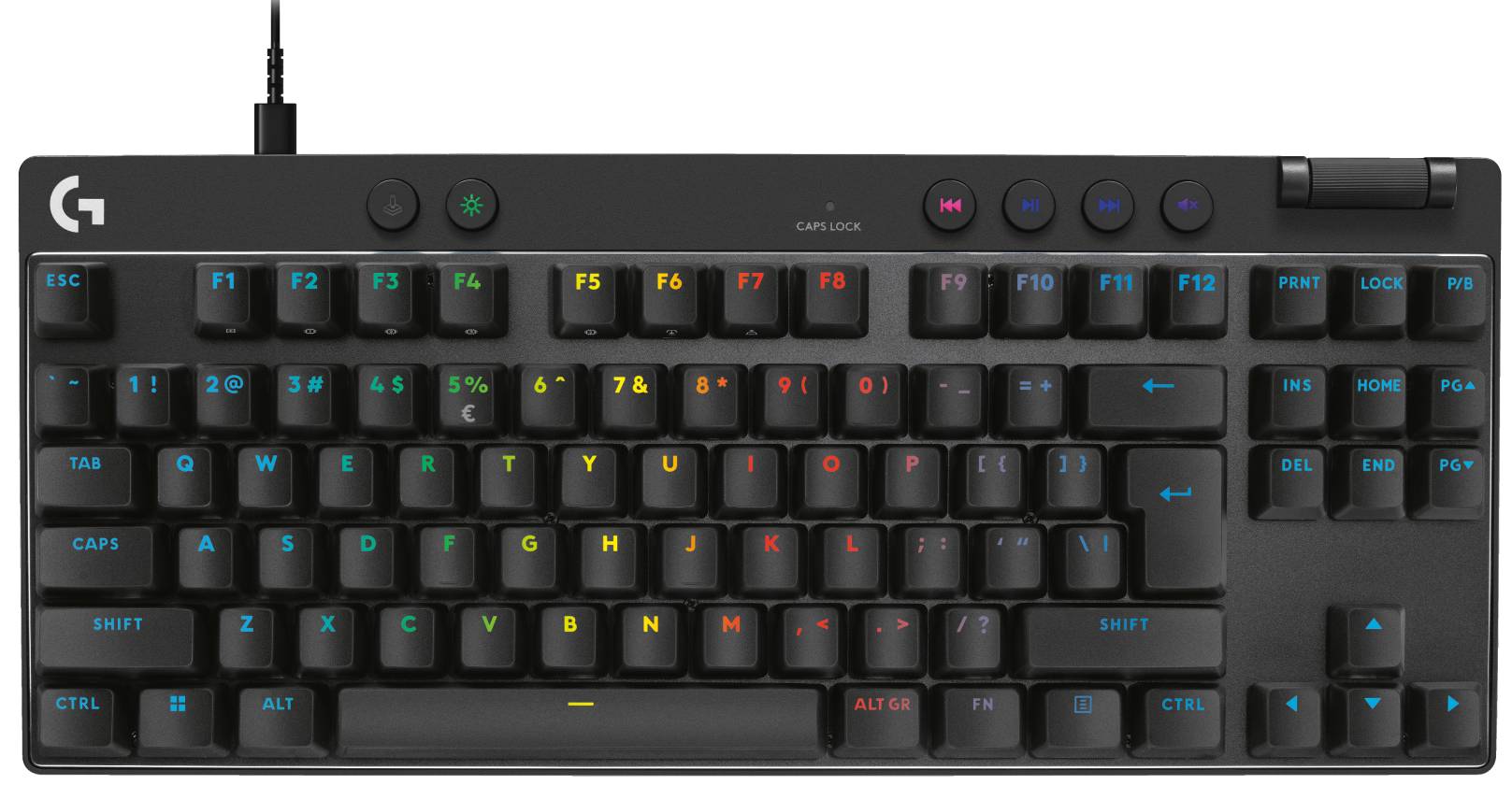 Клавіатура дротова ігрова Logitech G PRO X TKL RAPID Black LINEAR (920-013233) - Фото 1