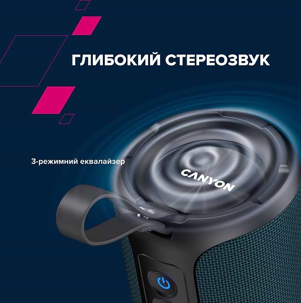 Фото - Портативна акустика Canyon OnMove 15 Dark Blue (CNE-CBTSP15BK)