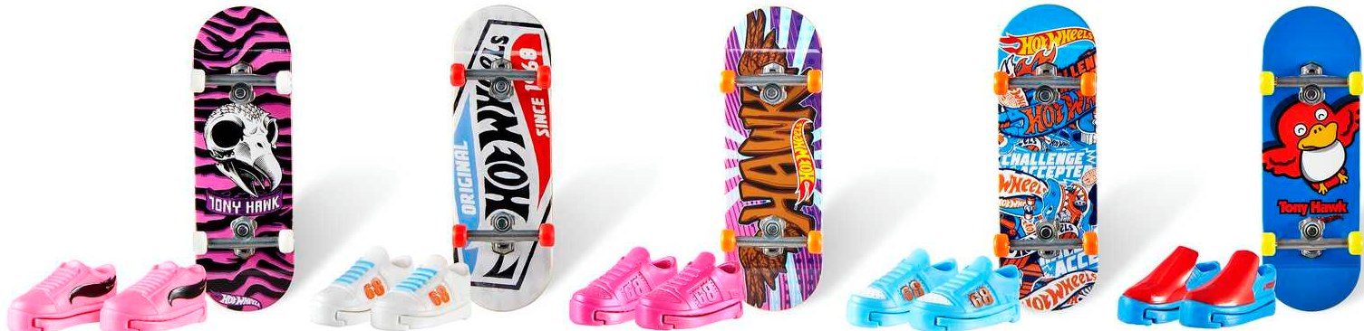 Купить Игровой набор Hot Wheels Скейт и обувь для пальчиков (в асс.) (HGT46) - Фото 1 Игровой набор Hot Wheels Скейт и обувь для пальчиков (в асс.) (HGT46) - Фото 1