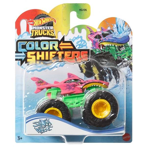 Фото - Машинка, меняющая цвет Hot Wheels Машинка-внедорожник "Измени цвет" серии "Monster Trucks" (в асс.) (HGX06)