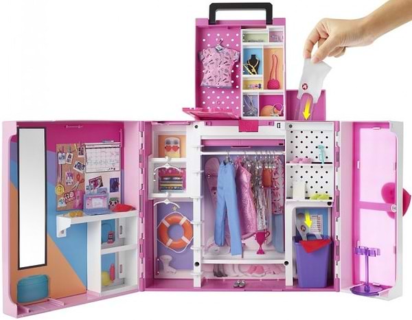 Фото - Мебель и домики для куклы Barbie Двухэтажный шкаф мечты с куклой (HGX57)