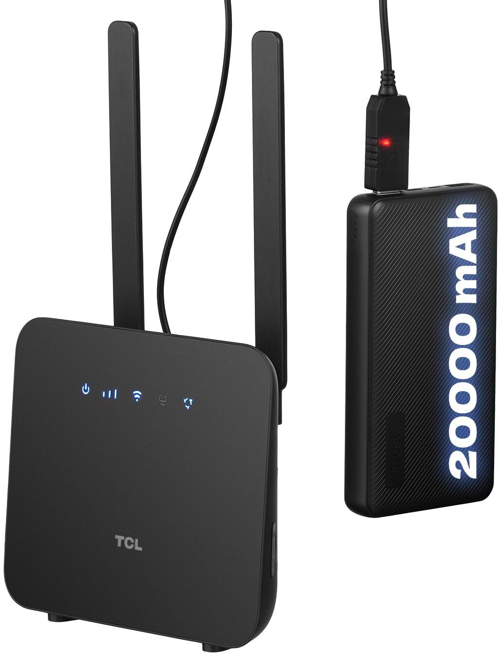 Модем 4G TCL LINKHUB (HH42CV2) +Power Bank 20000мА·год + USB-DC кабель 5В-12В - Фото 1