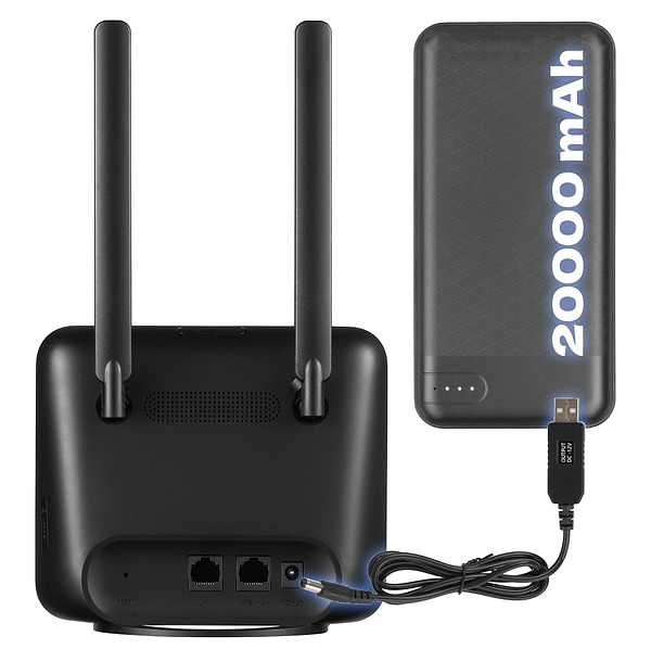 Фото - Модем 4G TCL LINKHUB (HH42CV2) +Power Bank 20000мА·год + USB-DC кабель 5В-12В