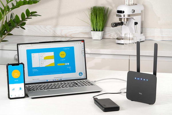 Фото - Модем 4G TCL LINKHUB (HH42CV2) +Power Bank 20000мА·год + USB-DC кабель 5В-12В