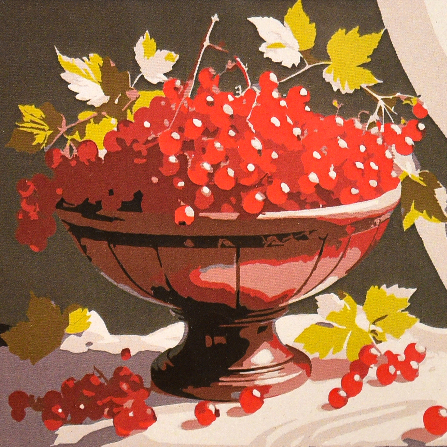 Картина по номерам Strateg Красная калина 20х20 (HH8042)